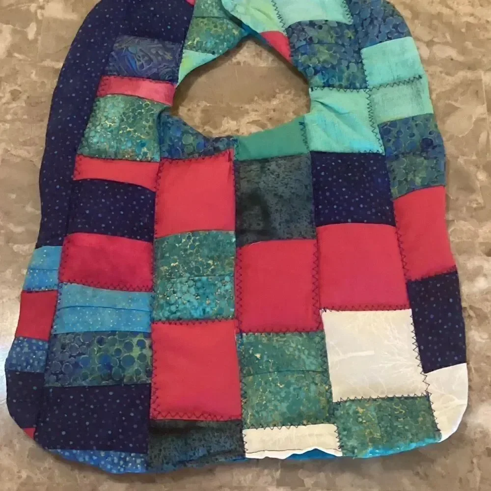 NWOT. Hand Crafted Quilted Reversible Baby Bib $12 ea. or 3/$25